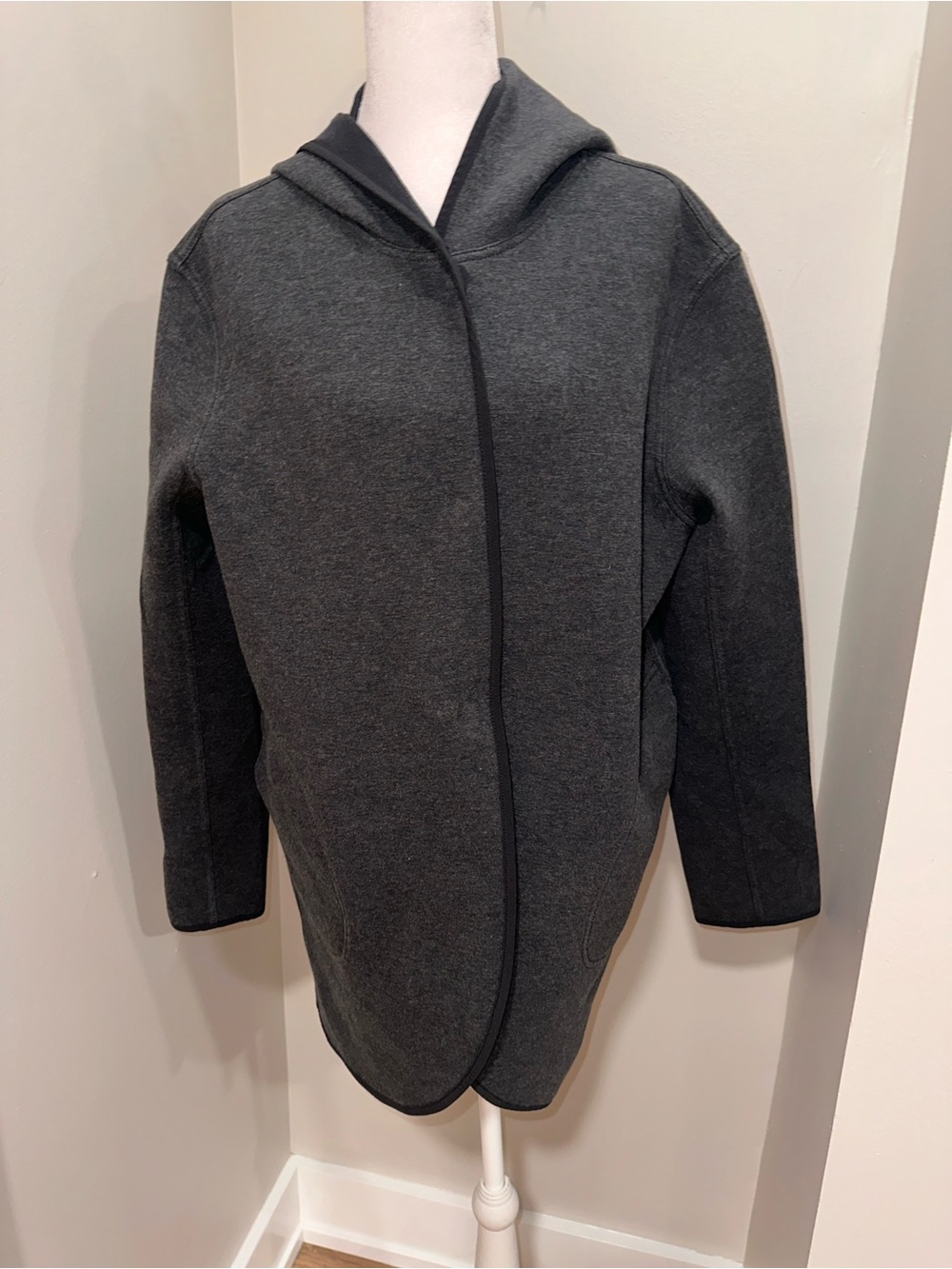 lululemon athletica Dark Gray Black Hooded Coat